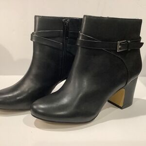 Going Out Bella Vita Women Arlette Block Heel Ankle Booties 6.5N Black Leather